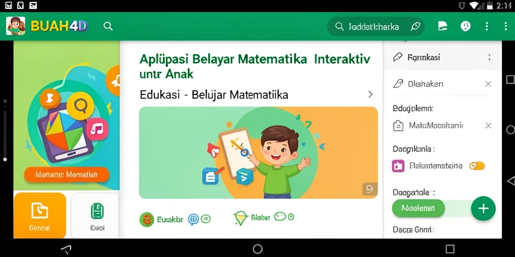 Tampilan antarmuka BUAH4D yang cerah dan interaktif.