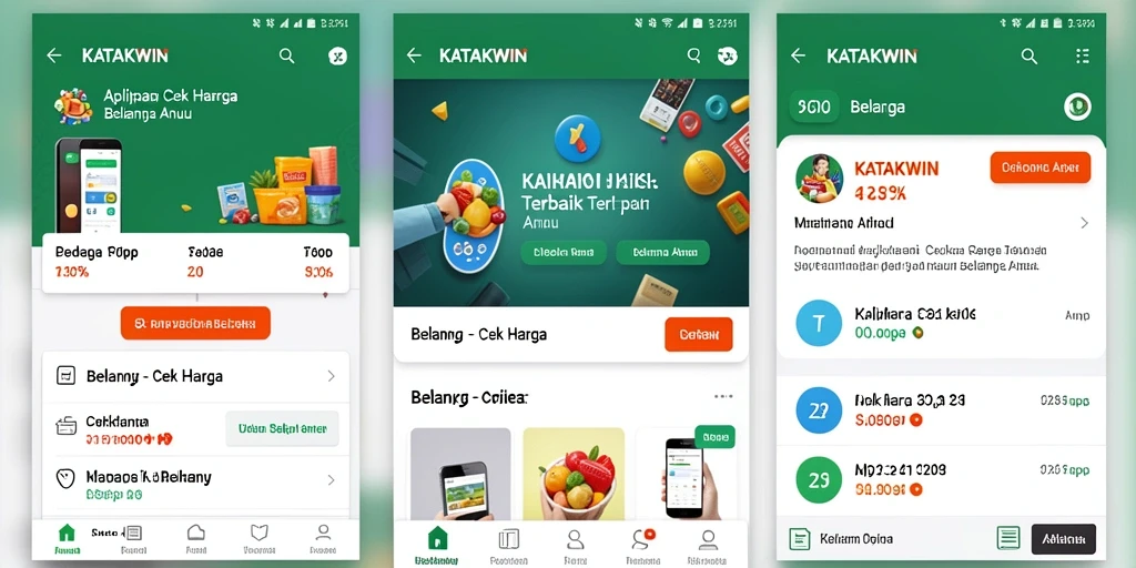 Antarmuka KATAKWIN yang memudahkan pengecekan harga.