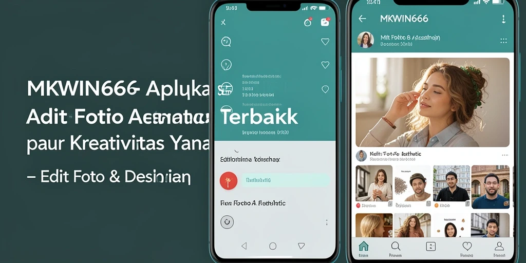 Tampilan antarmuka MKWIN666 dengan fitur Edit Foto Aesthetic yang lengkap.