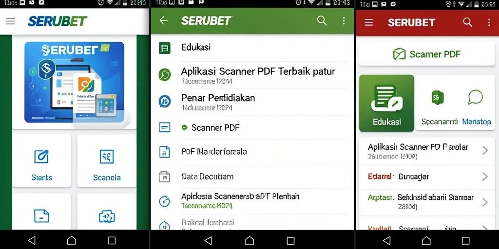 Tampilan antarmuka SERUBET yang sederhana dan fungsional untuk pemindaian PDF.