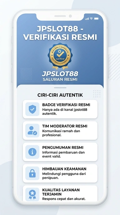 Tampilan kanal resmi jpslot88
